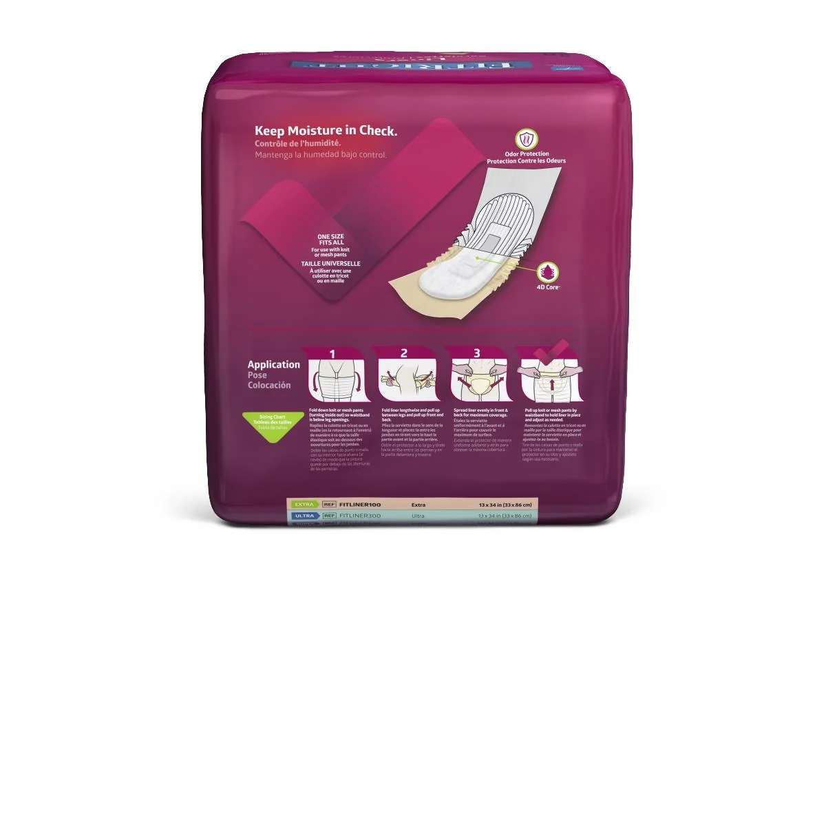 Fitright Shaped Incontinence Liner 13" X 30" - Image 3