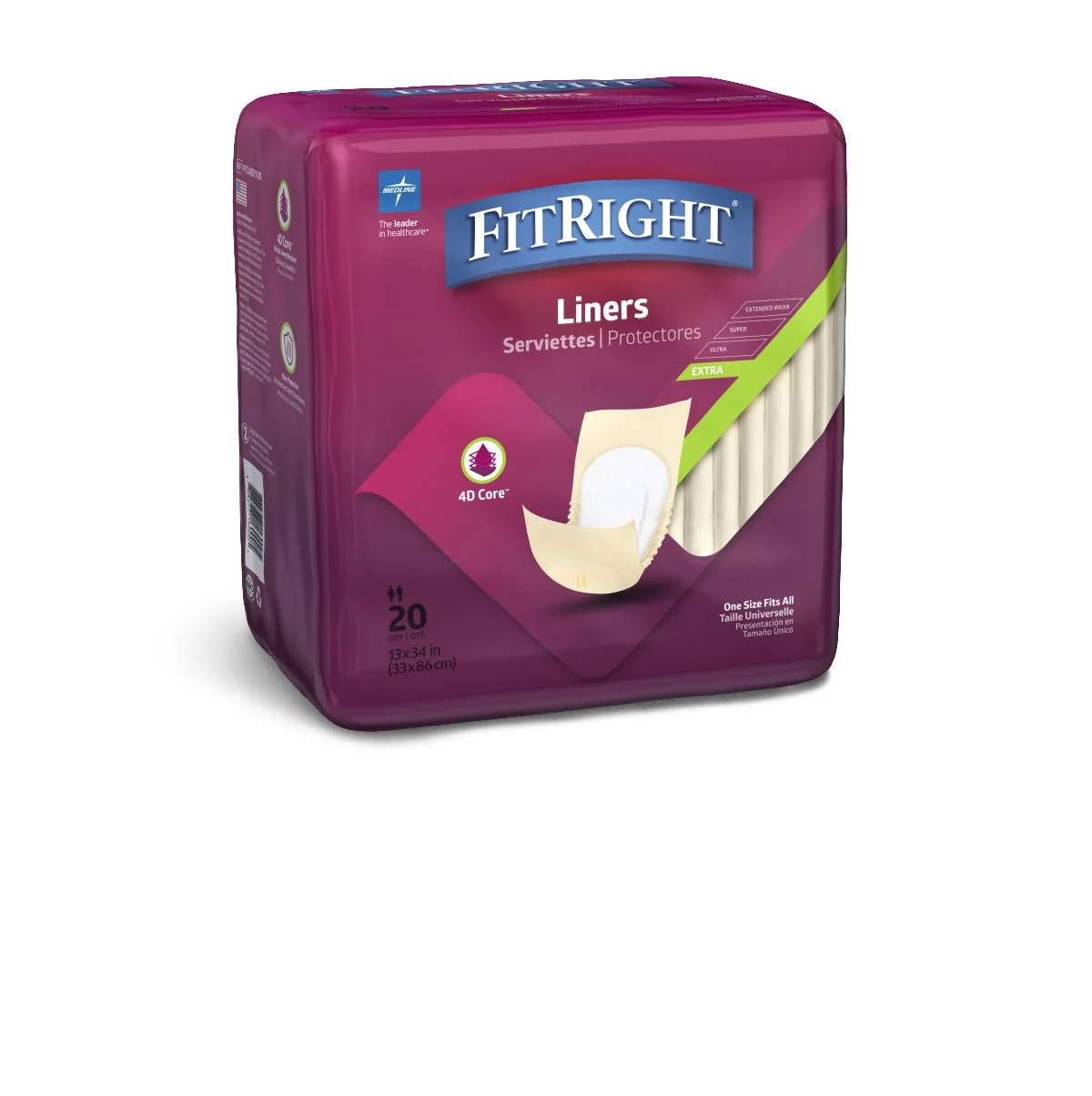 Fitright Shaped Incontinence Liner 13" X 30" - Image 4