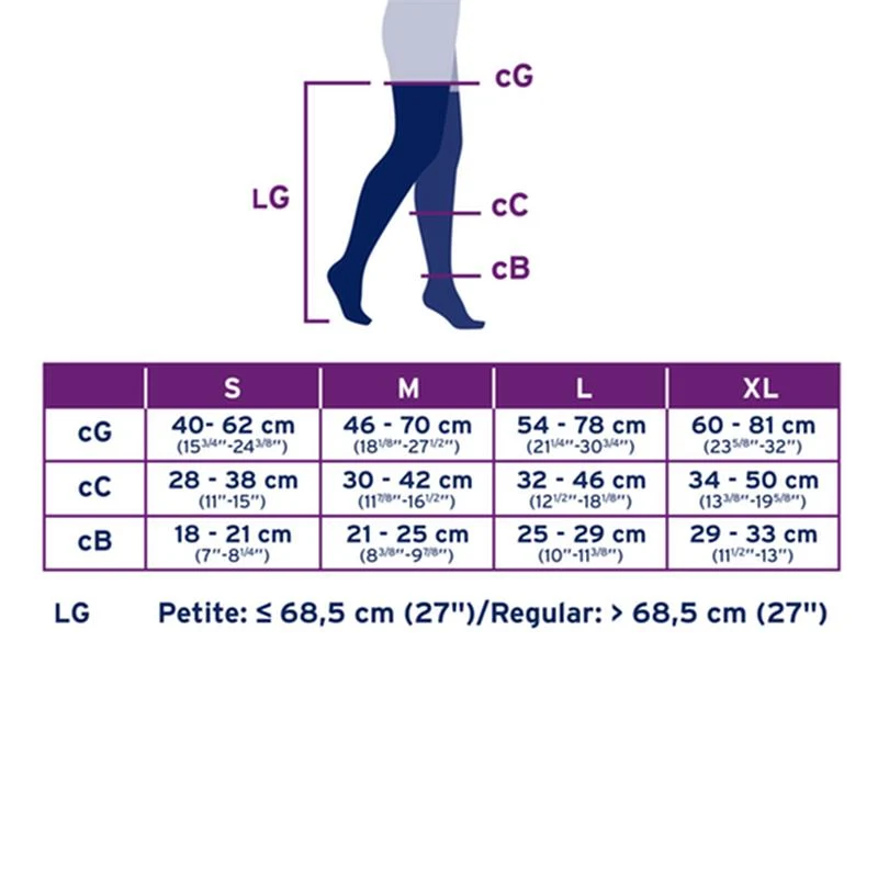 Jobst Opaque Women Thigh High Compression Stockings - 20-30mmhg, Natural, Open Toe, With Sil Dot Band, Pr Of 1 - Image 5