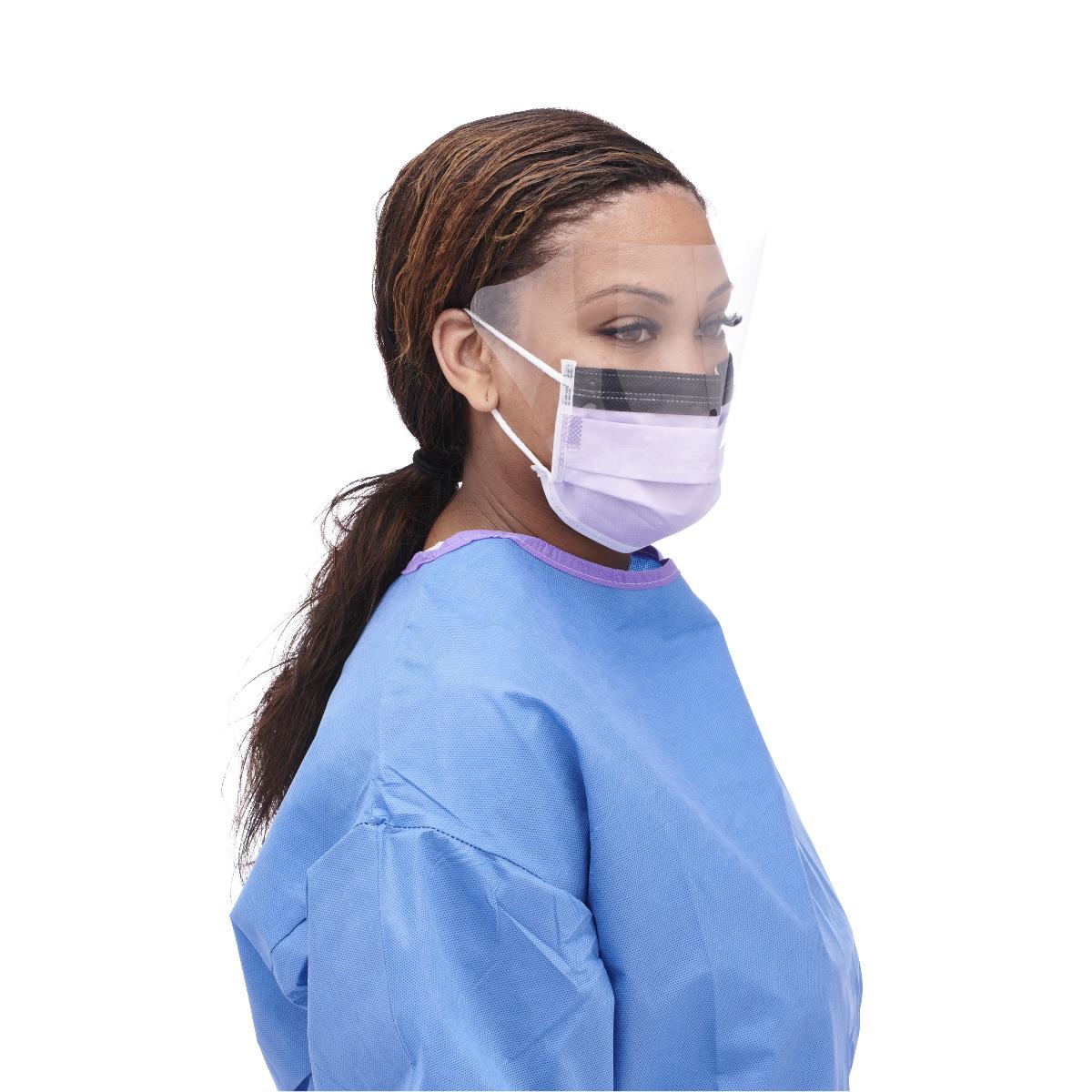 Medline Astm L3 Procedure Face Mask With Eye Shield And Ear Loops - Image 4