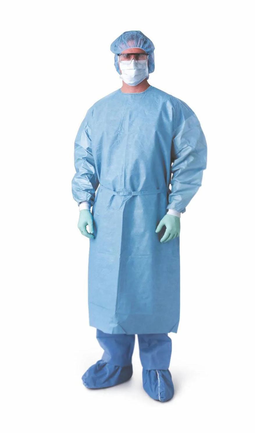 Medline Disposable Premium Breathable Chemotherapy Gown Hook-and-loop Neck - Image 5