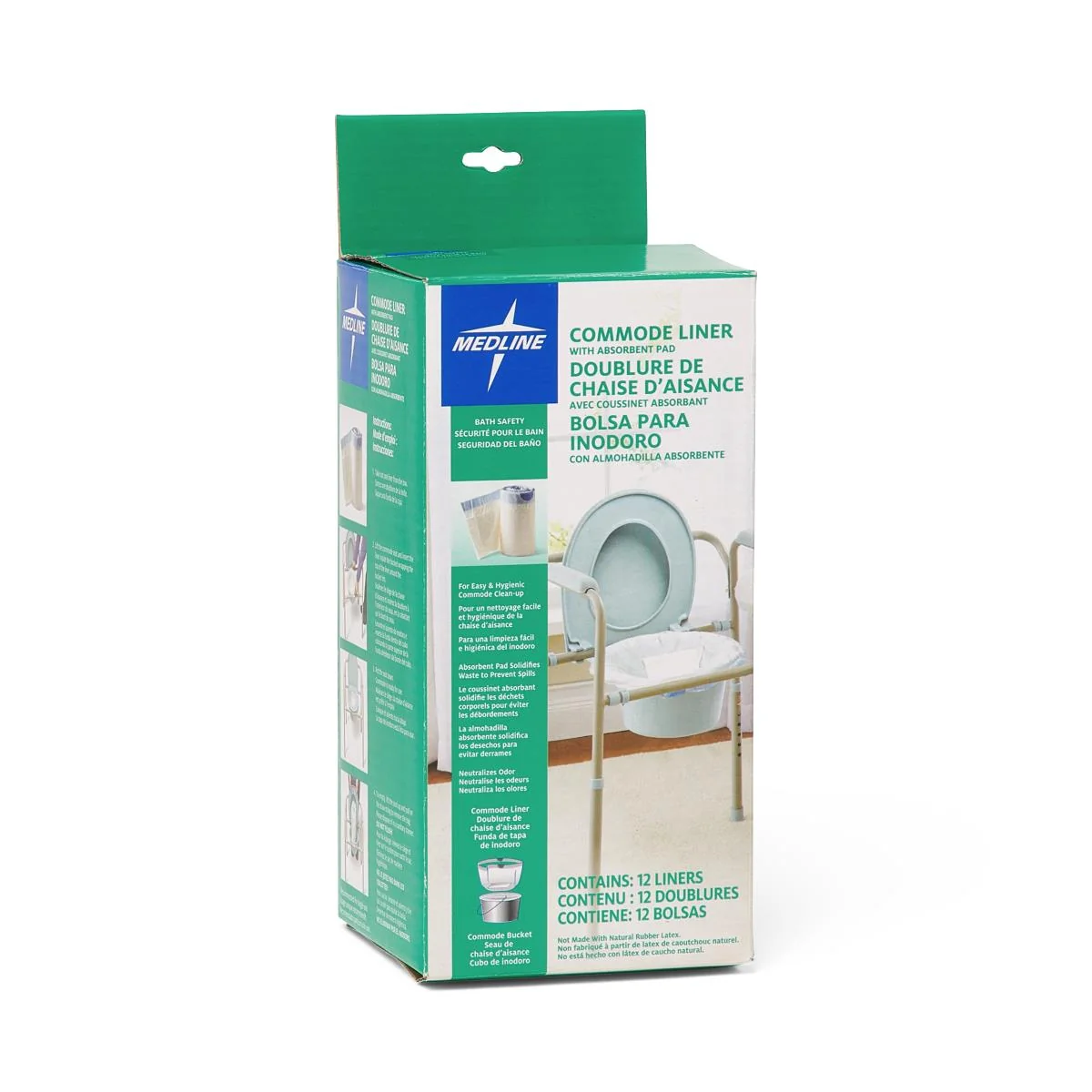 Medline Single-use Commode Liner With Absorbent Pad 40 Cm X 52 Cm - Image 4