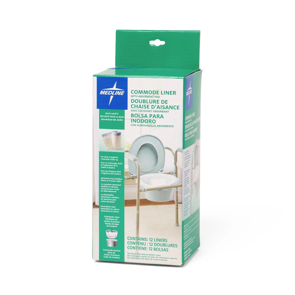 Medline Single-use Commode Liner With Absorbent Pad 40 Cm X 52 Cm - Image 7