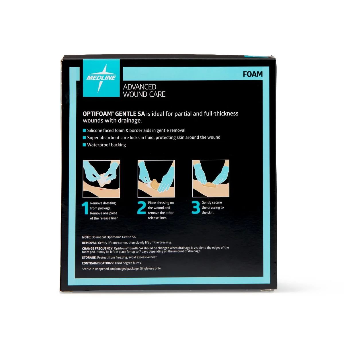 Optifoam Gentle Silicone-faced Foam Wound Dressings - Image 3